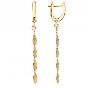 Золотые серьги Золотые узоры 08-62-0300-00 08-62-0300-00 фото