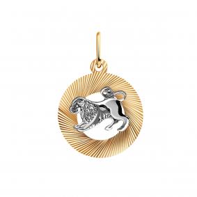 Золотая подвеска Знак зодиака Лев Золотые узоры 09-0678 09-0678 фото