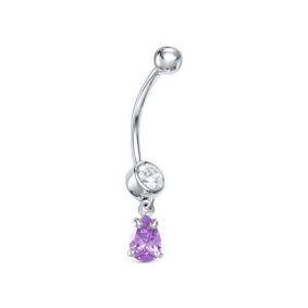 Серебряный пирсинг АЛЬКОР 09-1573/0КЦ8-00 с фианитом 09-1573/0КЦ8-00 фото
