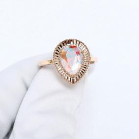 Золотое кольцо ЮК Granat с ситаллом цвета Кварц 1.10.10.2861.00-6490 1.10.10.2861.00-6490 фото