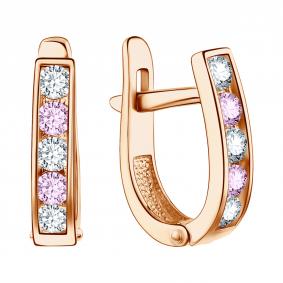 Золотые серьги TALANT 10-00-000R-26626 с фианитом 10-00-000R-26626 фото