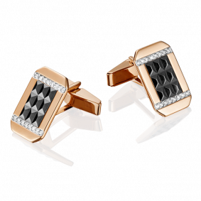 Запонки из комбинированного золота Platina 10-0054-00-401-1111-22 с фианитом 10-0054-00-401-1111-22 фото