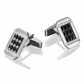 Запонки из белого золота Platina 10-0054-00-401-1120-22 с фианитом 10-0054-00-401-1120-22 фото