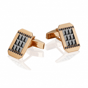 Запонки из комбинированного золота Platina 10-0054-00-402-1111-22 с фианитом 10-0054-00-402-1111-22 фото