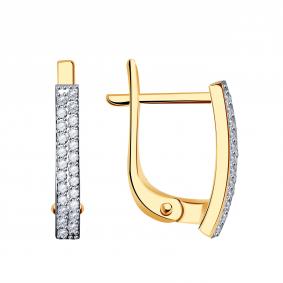 Золотые серьги TALANT 10-02-0001-80870 с фианитом 10-02-0001-80870 фото