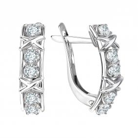 Серьги из белого золота TALANT 10-12-0001-29629 с фианитом 10-12-0001-29629 фото
