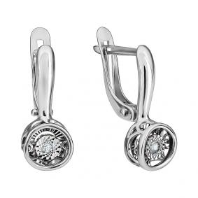 Серьги из белого золота TALANT с танцующим фианитом 10-13-0001-11689 10-13-0001-11689 фото