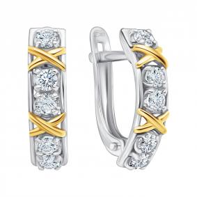 Серьги из белого золота TALANT 10-1М-0001-29629 с фианитом 10-1М-0001-29629 фото
