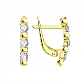 Серьги из лимонного золота TALANT 10-22-0001-26942 с фианитом 10-22-0001-26942 фото