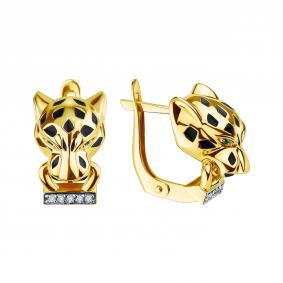 Серьги из лимонного золота TALANT 10-26-0003-11212 с фианитом 10-26-0003-11212 фото