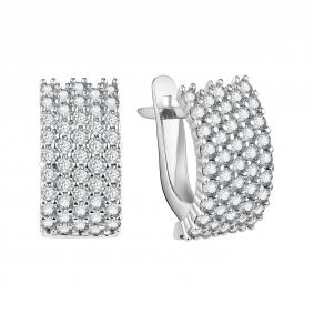 Серебряные серьги TALANT 10-72-0001-10734 с фианитом 10-72-0001-10734 фото