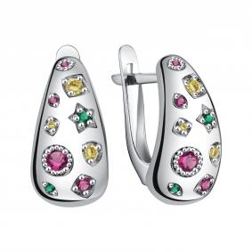 Серебряные серьги TALANT 10-72-000M-17402 с фианитом 10-72-000M-17402 фото