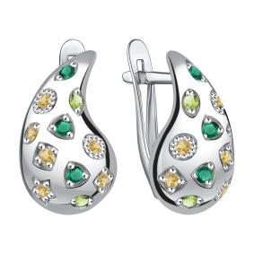 Серебряные серьги TALANT 10-72-000M-17419 с фианитом 10-72-000M-17419 фото