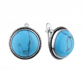 Серебряные серьги TALANT 10-76-000Ъ-15066 с бирюзой 10-76-000Ъ-15066 фото