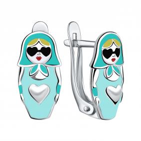 Серебряные серьги TALANT 10-79-0000-17348 с эмалью 10-79-0000-17348 фото