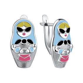 Серебряные серьги TALANT 10-79-0000-17349 с эмалью 10-79-0000-17349 фото