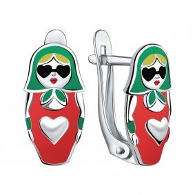 Серебряные серьги TALANT 10-79-0000-17373 с эмалью 10-79-0000-17373 фото