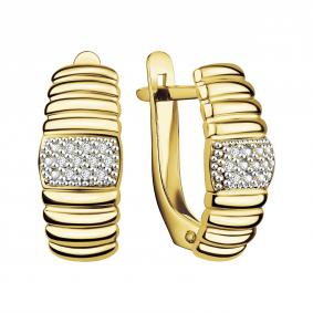 Серьги из лимонного серебра TALANT 10-7W-0001-17218 с фианитом 10-7W-0001-17218 фото