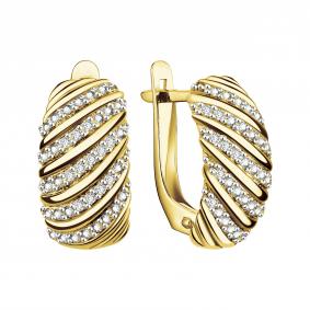 Серьги из лимонного серебра TALANT 10-7W-0001-17219 с фианитом 10-7W-0001-17219 фото