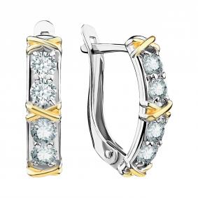 Серебряные серьги TALANT 10-7М-0001-10921 с фианитом 10-7М-0001-10921 фото