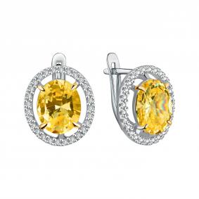 Серебряные серьги TALANT 10-7М-0005-17444 с фианитом 10-7М-0005-17444 фото