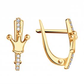 Золотые серьги TALANT 10-90-0001-26205 с фианитом 10-90-0001-26205 фото