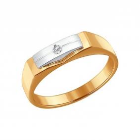 Золотое кольцо SOKOLOV 1010649 с бриллиантом 1010649 фото