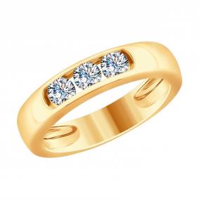 Золотое кольцо SOKOLOV 1011752 с бриллиантом 1011752 фото