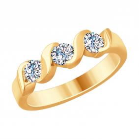 Золотое кольцо SOKOLOV 1011767 с бриллиантом 1011767 фото