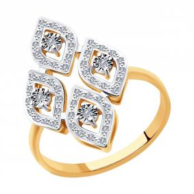 Золотое кольцо SOKOLOV 1011941 с бриллиантом 1011941 фото