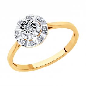 Золотое кольцо SOKOLOV 1011957 с бриллиантом 1011957 фото