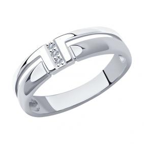 Кольцо из белого золота SOKOLOV 1012004-3 с бриллиантом 1012004-3 фото