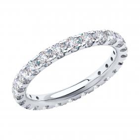 Кольцо из белого золота SOKOLOV 1012077-3-5 с бриллиантом выращенным 1012077-3-5 фото