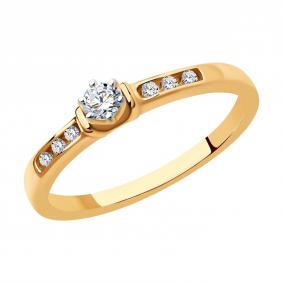 Золотое кольцо SOKOLOV 1012129 с бриллиантом 1012129 фото