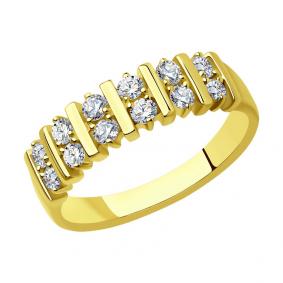 Кольцо из лимонного золота SOKOLOV 1012326-2 с бриллиантом 1012326-2 фото