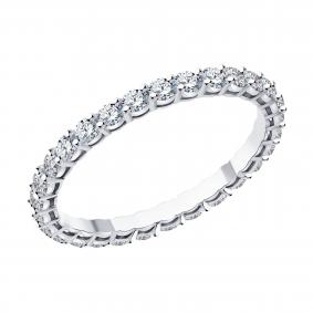 Кольцо из белого золота SOKOLOV 1012488-3-5 с бриллиантом выращенным 1012488-3-5 фото