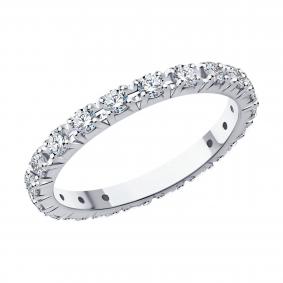 Кольцо из белого золота SOKOLOV 1012498-3-5 с бриллиантом выращенным 1012498-3-5 фото