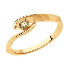 Золотое кольцо SOKOLOV 1012527 с бриллиантом 1012527 фото