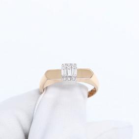 Золотое кольцо Александра 1012543сбк с бриллиантом 1012543сбк фото