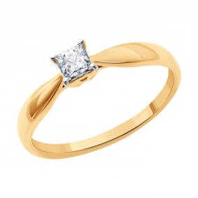 Золотое кольцо SOKOLOV 1012644 с бриллиантом 1012644 фото