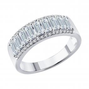 Кольцо из белого золота SOKOLOV 1012766-3-5 с бриллиантом выращенным 1012766-3-5 фото