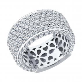 Кольцо из белого золота SOKOLOV 1012770-3-5 с бриллиантом выращенным 1012770-3-5 фото