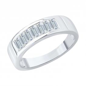 Кольцо из белого золота SOKOLOV 1012776-3-5 с бриллиантом выращенным 1012776-3-5 фото