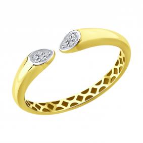 Кольцо из лимонного золота SOKOLOV 1012805-2 с бриллиантом 1012805-2 фото