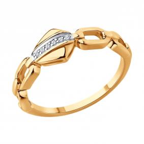 Золотое кольцо SOKOLOV 1012811 с бриллиантом 1012811 фото