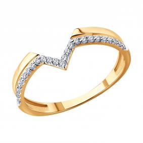 Золотое кольцо SOKOLOV 1012825 с бриллиантом 1012825 фото