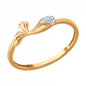 Золотое кольцо SOKOLOV 1012828 с бриллиантом 1012828 фото