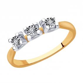 Золотое кольцо SOKOLOV 1012831 с бриллиантом 1012831 фото