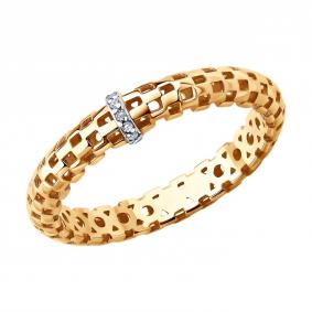 Золотое кольцо SOKOLOV 1012837 с бриллиантом 1012837 фото