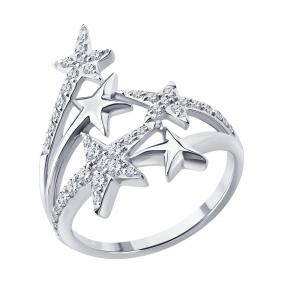 Кольцо из белого золота SOKOLOV 1012846-3 с бриллиантом 1012846-3 фото